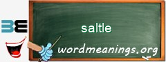 WordMeaning blackboard for saltle